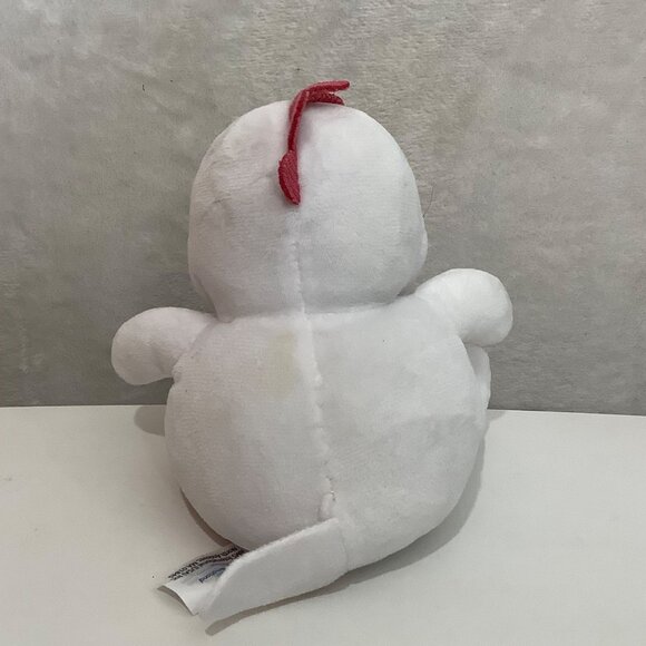 Dinosaur Plush Animal Toy White Red RMS International Small Front Pocket 7.5" - Picture 3 of 6